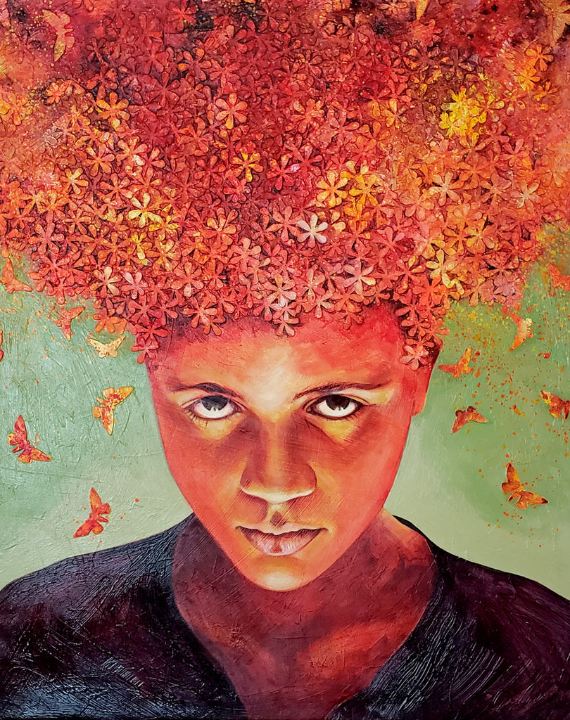 "Flor y Mariposa 1"  Edras Francisco Rodriguez SOLD