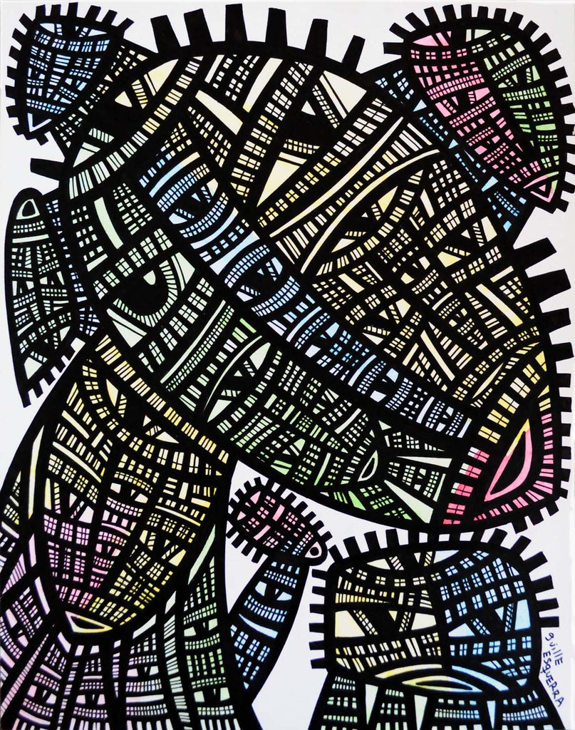 Las Caras del Saludo Guillermo Esquerra Diaz Original Cuban Art