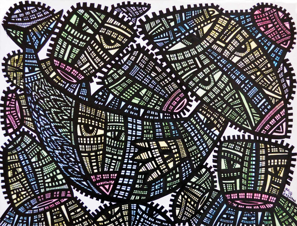 Misterio del Animal Nocturno Guillermo Esquerra Diaz Original Cuban Art