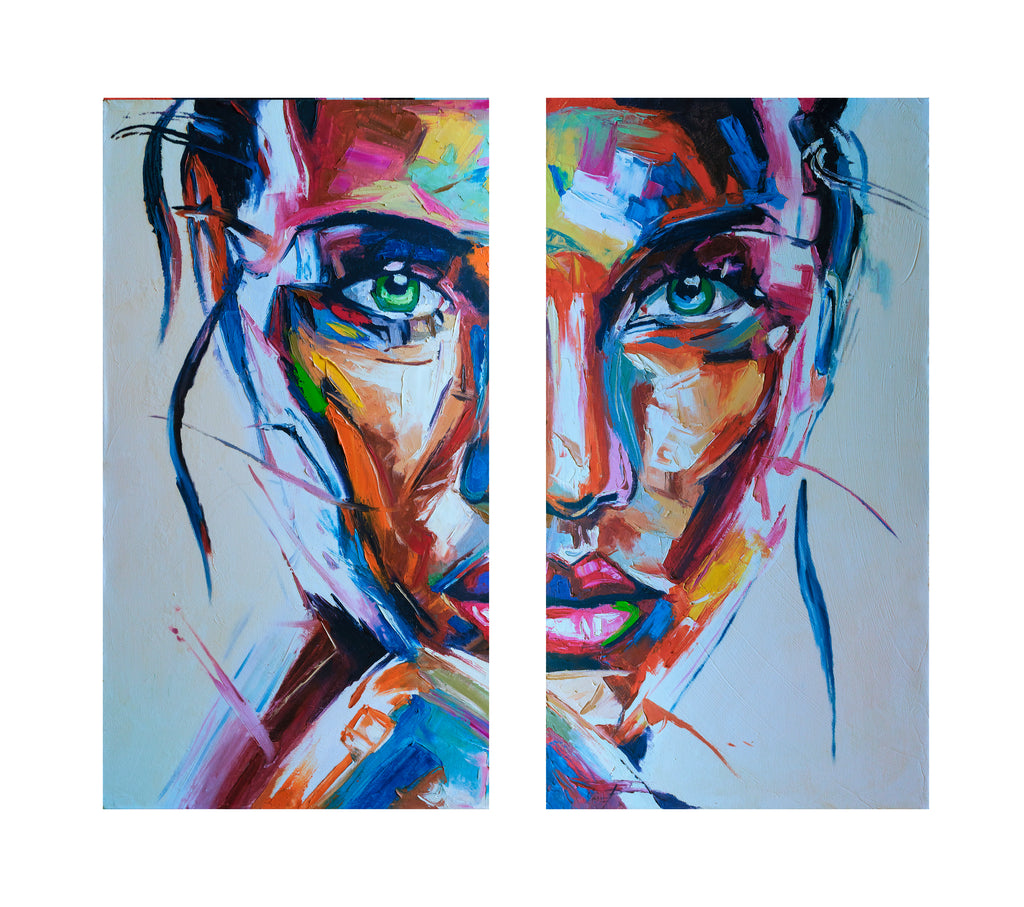 "SHE" (Diptych)   Yasiel P.