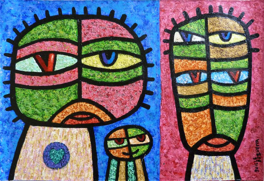 The Family Guillermo Esquerra Diaz Original Cuban Art Arte Cubano
